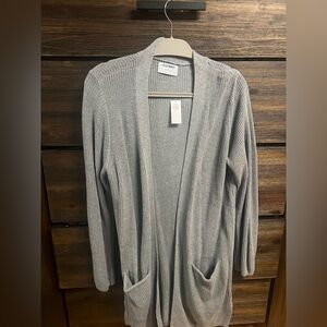 Old Navt Gray Knit Long Cardigan Size M
